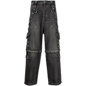 Balenciaga Raver Baggy Pants Washed Black